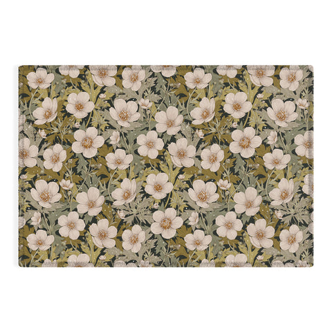 Avenie Floral Meadow Spring Green I Outdoor Rug