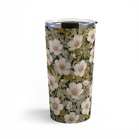 Avenie Floral Meadow Spring Green I Travel Mug