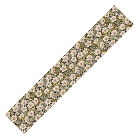 Avenie Floral Meadow Spring Green I Table Runner