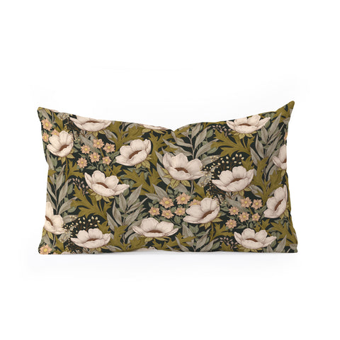 Avenie Floral Meadow Spring Green Oblong Throw Pillow