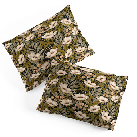 Avenie Floral Meadow Spring Green Pillow Shams