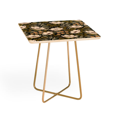 Avenie Floral Meadow Spring Green Side Table