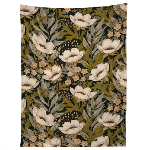 Avenie Floral Meadow Spring Green Tapestry