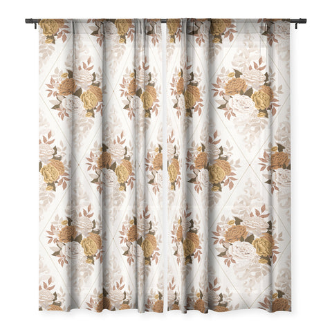 Avenie French Florals Sheer Non Repeat