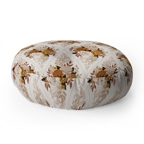 Avenie French Florals Floor Pillow Round