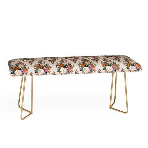 Avenie French Florals II Bench