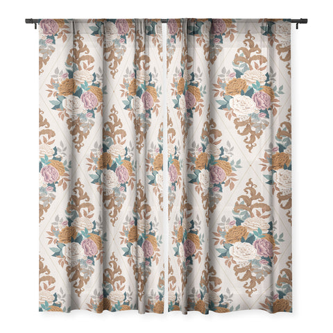 Avenie French Florals II Sheer Non Repeat