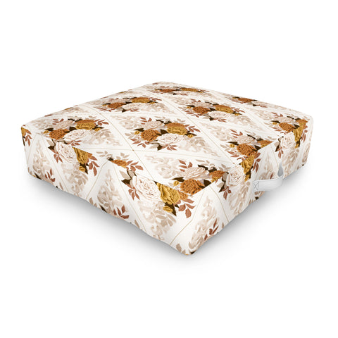 Avenie French Florals Outdoor Floor Cushion