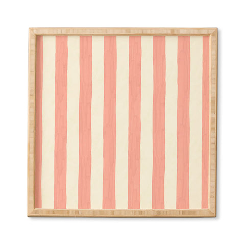 Avenie Fruit Salad Collection Stripes Framed Wall Art