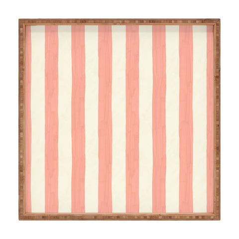 Avenie Fruit Salad Collection Stripes Square Tray