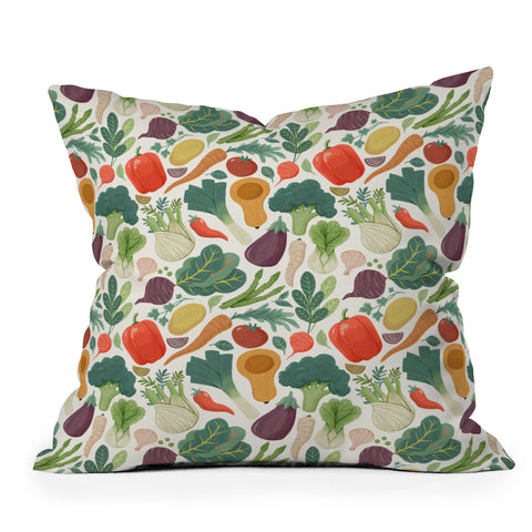Avenie Fruit Salad Collection Veggies Outdoor Throw Pillow