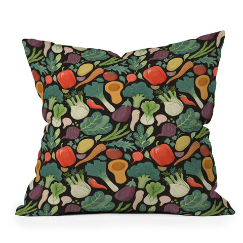 Avenie Fruit Salad Mixed Veggies Outdoor Throw Pillow