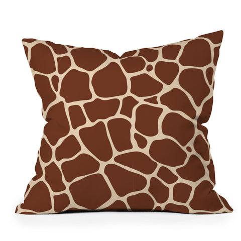 Avenie Giraffe Print Outdoor Throw Pillow