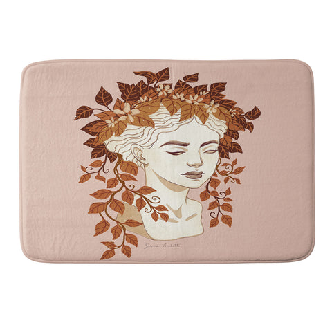 Avenie Goddess Planter Left Autumn Memory Foam Bath Mat