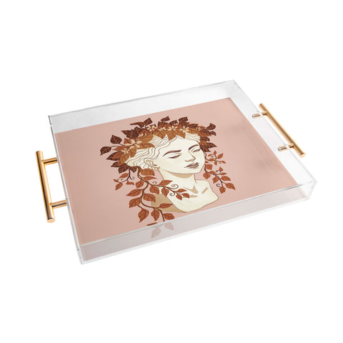 Avenie Goddess Planter Left Autumn Acrylic Tray