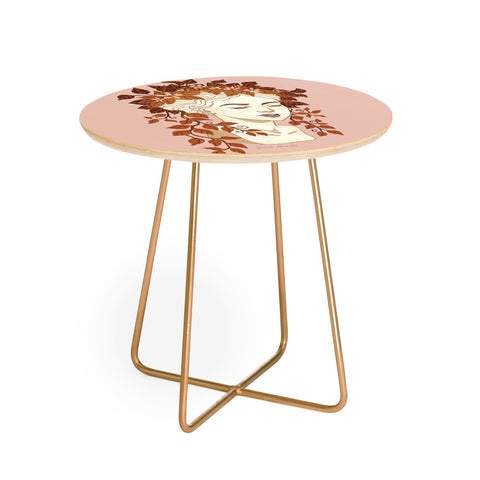 Avenie Goddess Planter Left Autumn Round Side Table