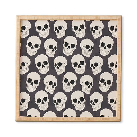 Avenie Goth Skulls Framed Wall Art
