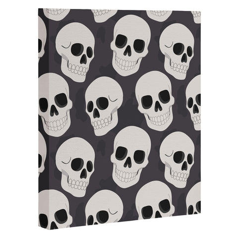 Avenie Goth Skulls Art Canvas