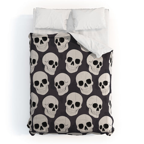 Avenie Goth Skulls Comforter