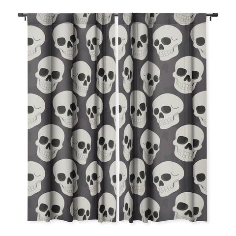 Avenie Goth Skulls Blackout Non Repeat