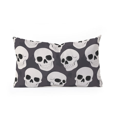 Avenie Goth Skulls Oblong Throw Pillow