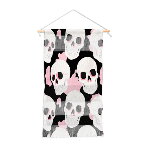 Avenie Goth Skulls Pink Wall Hanging Portrait