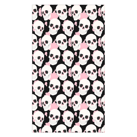 Avenie Goth Skulls Pink Tablecloth