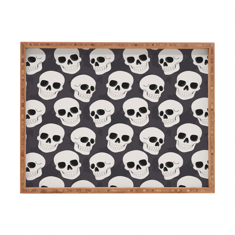 Avenie Goth Skulls Rectangular Tray