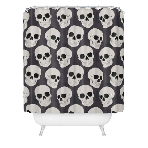 Avenie Goth Skulls Shower Curtain