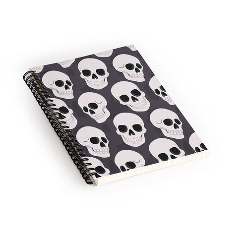 Avenie Goth Skulls Spiral Notebook
