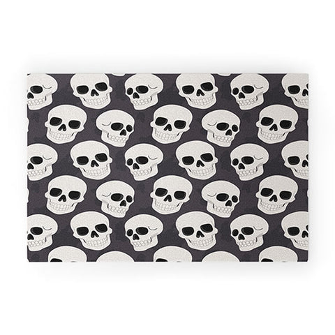 Avenie Goth Skulls Welcome Mat