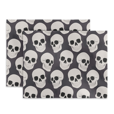 Avenie Goth Skulls Placemat