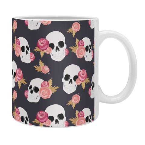 Avenie Gothic Floral Skulls Coffee Mug