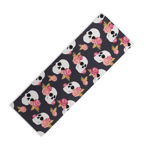 Avenie Gothic Floral Skulls Yoga Mat