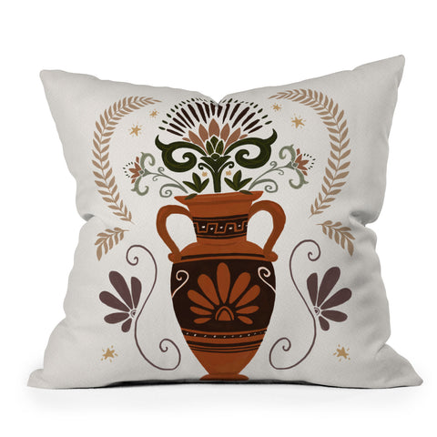 Avenie Greek Vase Outdoor Throw Pillow