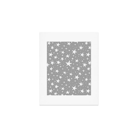 Avenie Grey Stars Art Print
