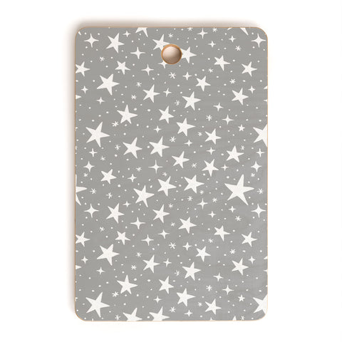 Avenie Grey Stars Cutting Board Rectangle