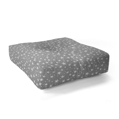 Avenie Grey Stars Floor Pillow Square