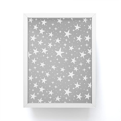 Avenie Grey Stars Framed Mini Art Print