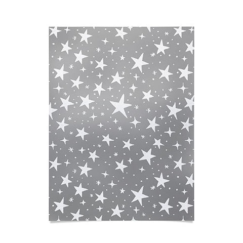 Avenie Grey Stars Poster