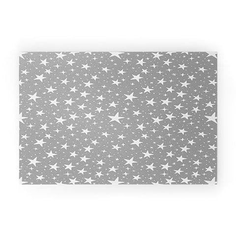 Avenie Grey Stars Welcome Mat