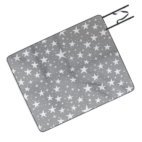 Avenie Grey Stars Picnic Blanket