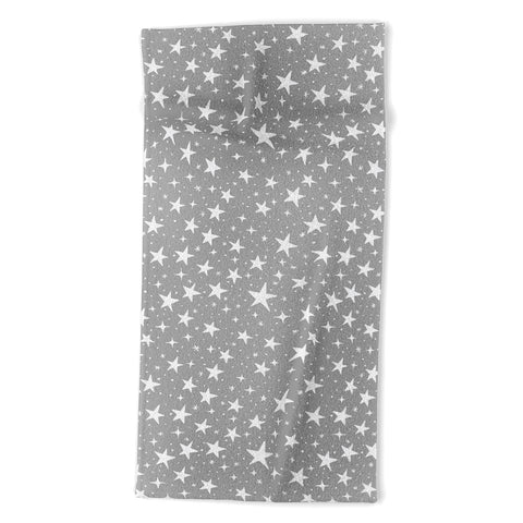 Avenie Grey Stars Beach Towel