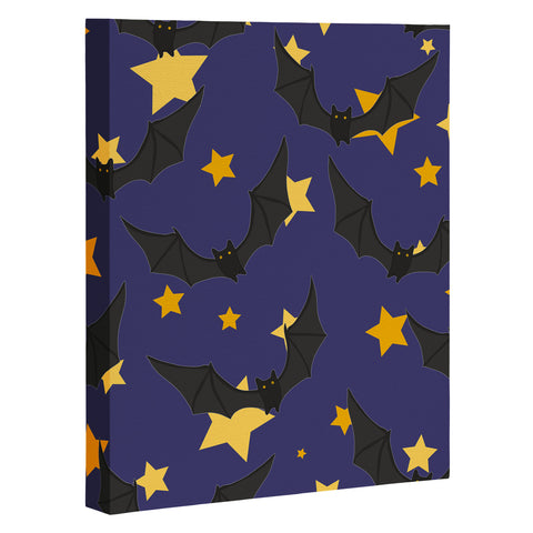 Avenie Halloween Bats Art Canvas