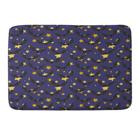 Avenie Halloween Bats Memory Foam Bath Mat