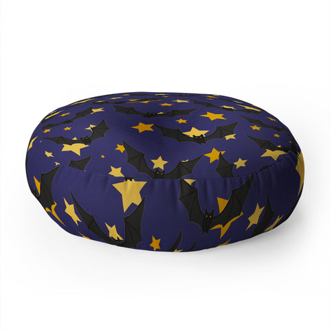 Avenie Halloween Bats Floor Pillow Round