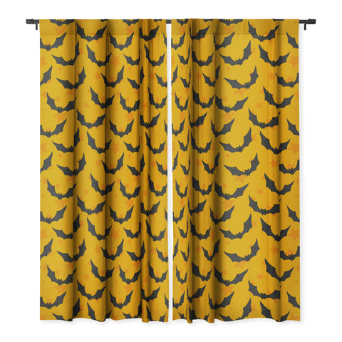 Avenie Halloween Bats I Blackout Window Curtain
