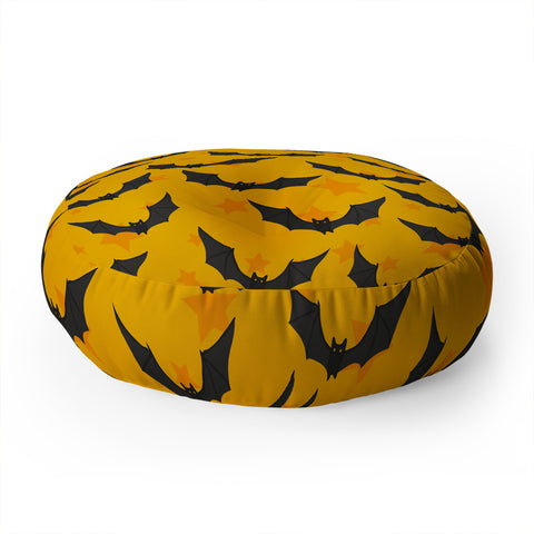 Avenie Halloween Bats I Floor Pillow Round