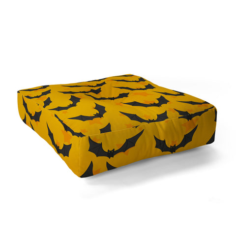 Avenie Halloween Bats I Floor Pillow Square