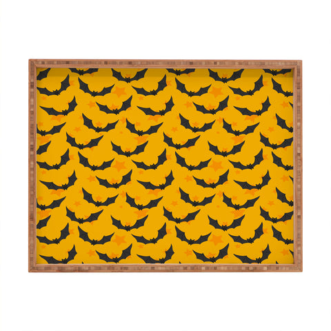 Avenie Halloween Bats I Rectangular Tray